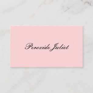 Full Name Script Blush Pink Business Card