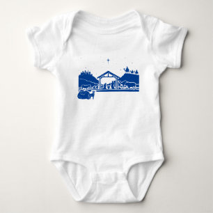 Full Nativity Christmas Baby Bodysuit