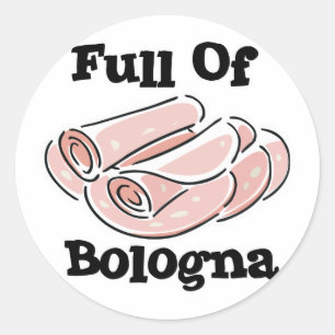 full of bologna classic round sticker