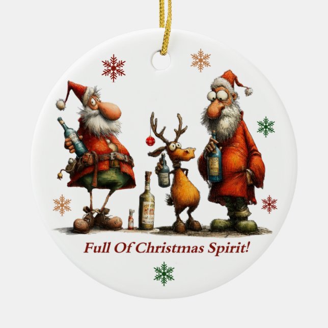 Full Of Christmas Spirit Ornament (Front)