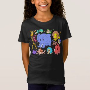 Full of energy! Twelve cheerful animals. T-Shirt