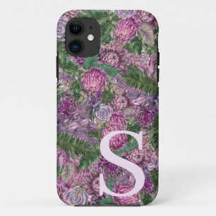 Full of Flower Personalised with Monogram Case-Mate iPhone Case