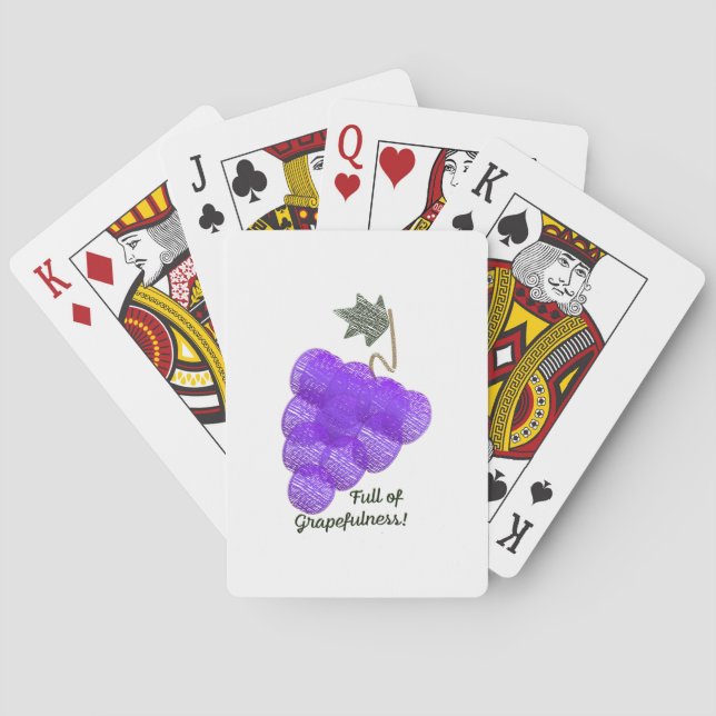 Full of Grapefulness Grapes Playing Cards (Back)