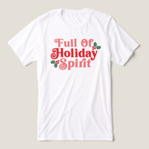 Full of Holiday Spirit - Festive Typography Tri-Blend Shirt