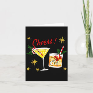 Full Of Holiday Srit Cheers Martini Christmas Drin Card