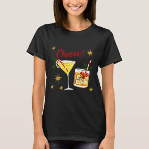 Full Of Holiday Srit Cheers Martini Christmas Drin T-Shirt