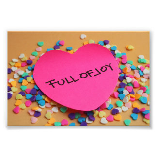 Full of joy photo print