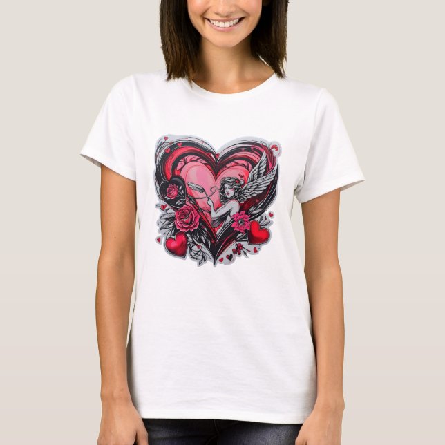 Full of Love Valentine's Day Girl T-Shirt (Front)