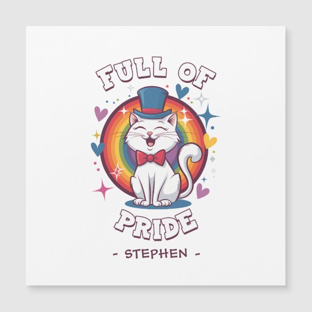 Full of Pride | LGBTQ Cat Pride (Front)