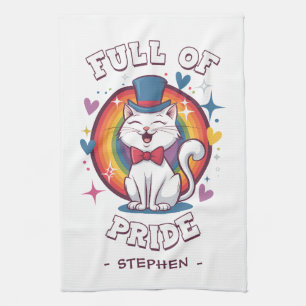 Full of Pride   LGBTQ Cat Pride Tea Towel