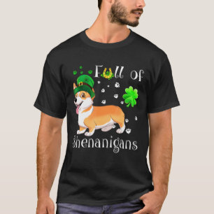 Full Of Shenanigans Corgi Dog Irish T-Shirt