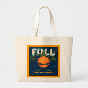 Full - Orange Crate Label Large Tote Bag