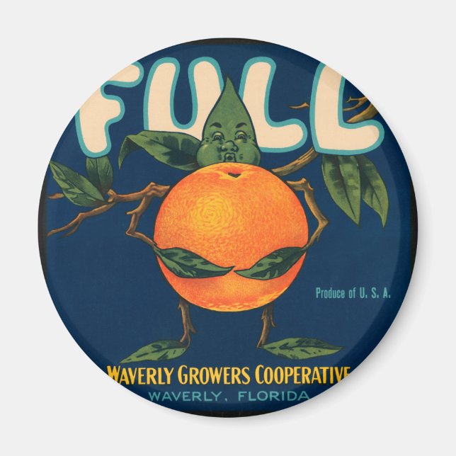 Full - Orange Crate Label Magnet (Front)