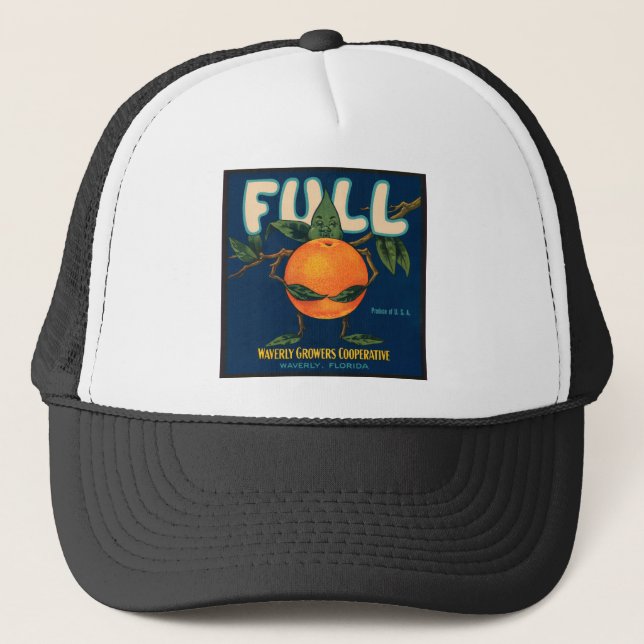 Full - Orange Crate Label Trucker Hat (Front)