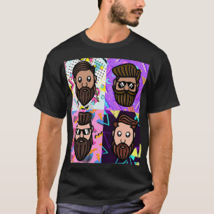 Full Party Beards Hipster Men Cool Beard Styles T-Shirt