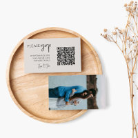 Full photo and QR code for weddings RSVP