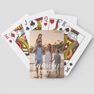Full Photo Custom Family Text Classic Playing Card