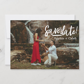 Full Photo Design with Modern Script Save The Date