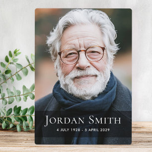 Full photo funeral bereavement memorial plaque