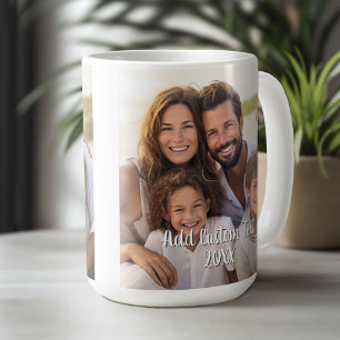 Full Photo Layout with a Modern White Script Text Coffee Mug
