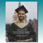 Full Photo Minimalist Graduation Keepsake  Plaque<br><div class="desc">Create a special graduation keepsake plaque with easel,  using your own text and photo. Features a minimalist design of a favorite photo of your own with overlaid off-white text that allows the photo to shine.  Your choice of several sizes. Photo credit Pexels.com image by Olia Danilevich</div>