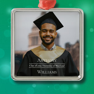 Full Photo Minimalist Graduation  Metal Tree Decoration