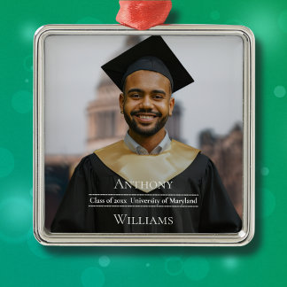 Full Photo Minimalist Graduation  Metal Tree Decoration