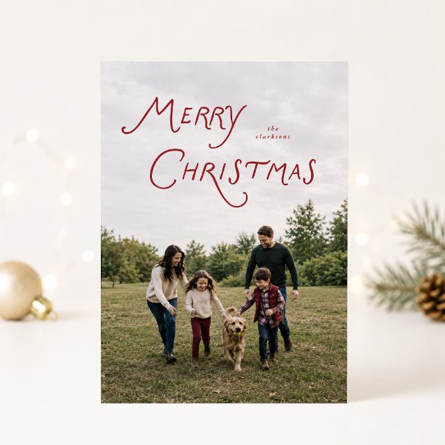 Full Photo Modern Typography Christmas Card (Creator Uploaded)