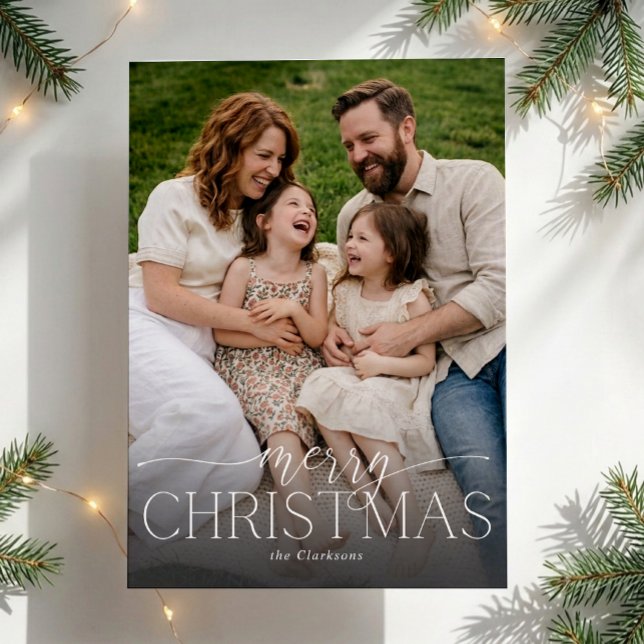 Full Photo Modern Typography Christmas Card (Creator Uploaded)