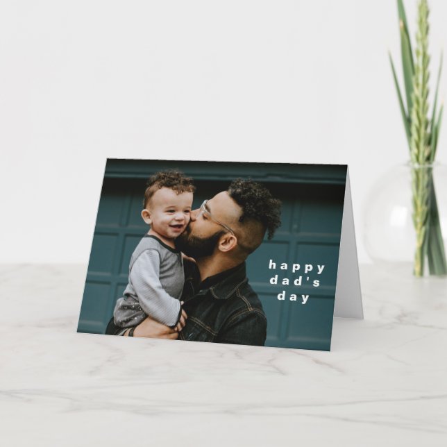 Full Photo Personalised Message Father's Day Card (Front)