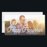 Full Photo Script Happy Hanukkah Photocard Holiday Card<br><div class="desc"></div>