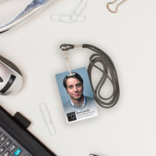 Full Photo & Small Logo Employee ID ID Badge