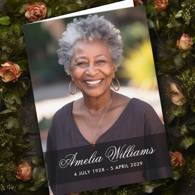 Full photo sympathy bereavement thank you folded card (Full photo sympathy bereavement thank you folded card)