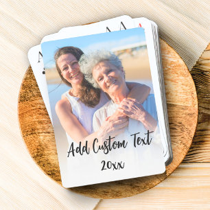 Full Photo Vertical Custom Elegant Personalised Playing Cards