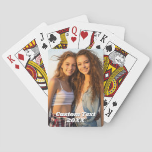 Full Photo - Vertical Custom Text Playing Cards