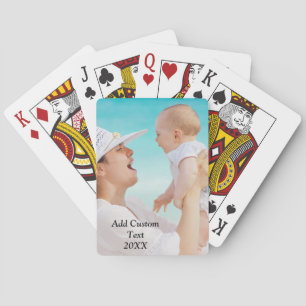 Full Photo - Vertical Custom Text  Playing Cards