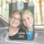 Full Photo - Vertical Portrait Layout Script Text Car Air Freshener<br><div class="desc">Add your favourite pics to this fun template. A fun way to capture memories and share them with friends. Add a vertical photo and your favourite caption to make a cool gift for friends.</div>