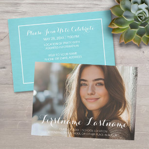 Full Photo with Script - Graduation Party Invitation