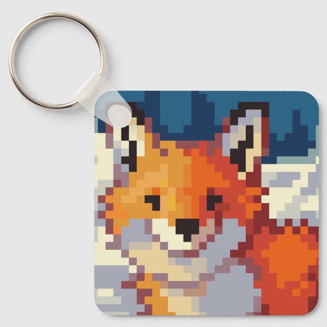 Full pixel art key hanger key ring (Front)