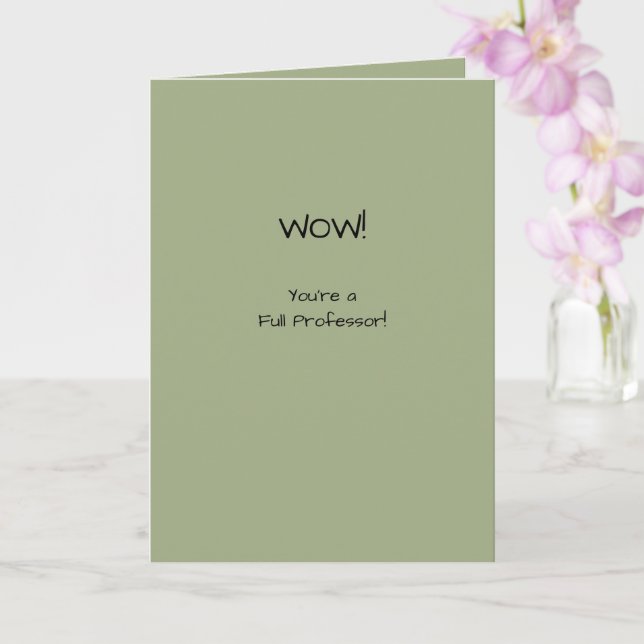 Full Professor Congratulations Academic Promotion Card (Orchid)