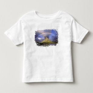 Full rainbow and stormy sky over Grinnell Toddler T-Shirt
