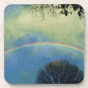 Full rainbow in Seurat style Coaster