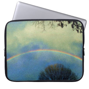 Full rainbow in Seurat style Laptop Sleeve