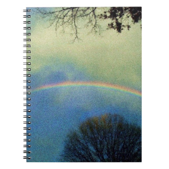Full rainbow in Seurat style Spiral Notebook (Front)