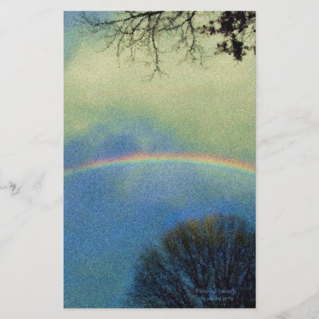 Full rainbow in Seurat style Stationery (Front)