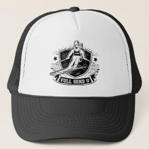 Full Send University Skiing Trucker Hat