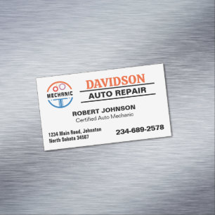 Full Service Auto Mechanic Repair and Maintenance Magnetic Business Card