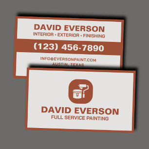 Full Service Painting Professional Business Card
