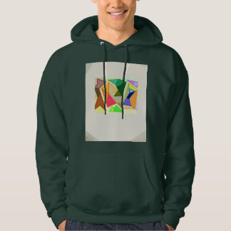 Full sleeve green colour hoodie with a design