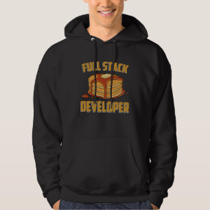 Full Stack Developer Pancake Computer Coder Geek Hoodie